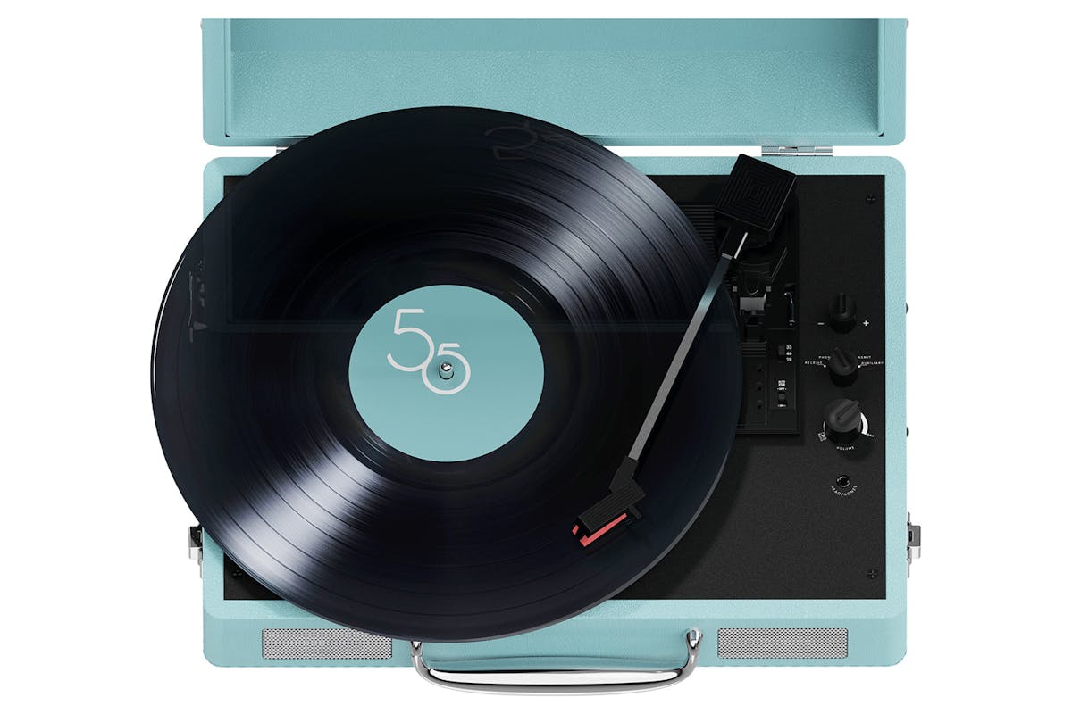 Mixx Revival 55 Vinyl Record Player | MRRP-55-BL-462 | Turquoise-3