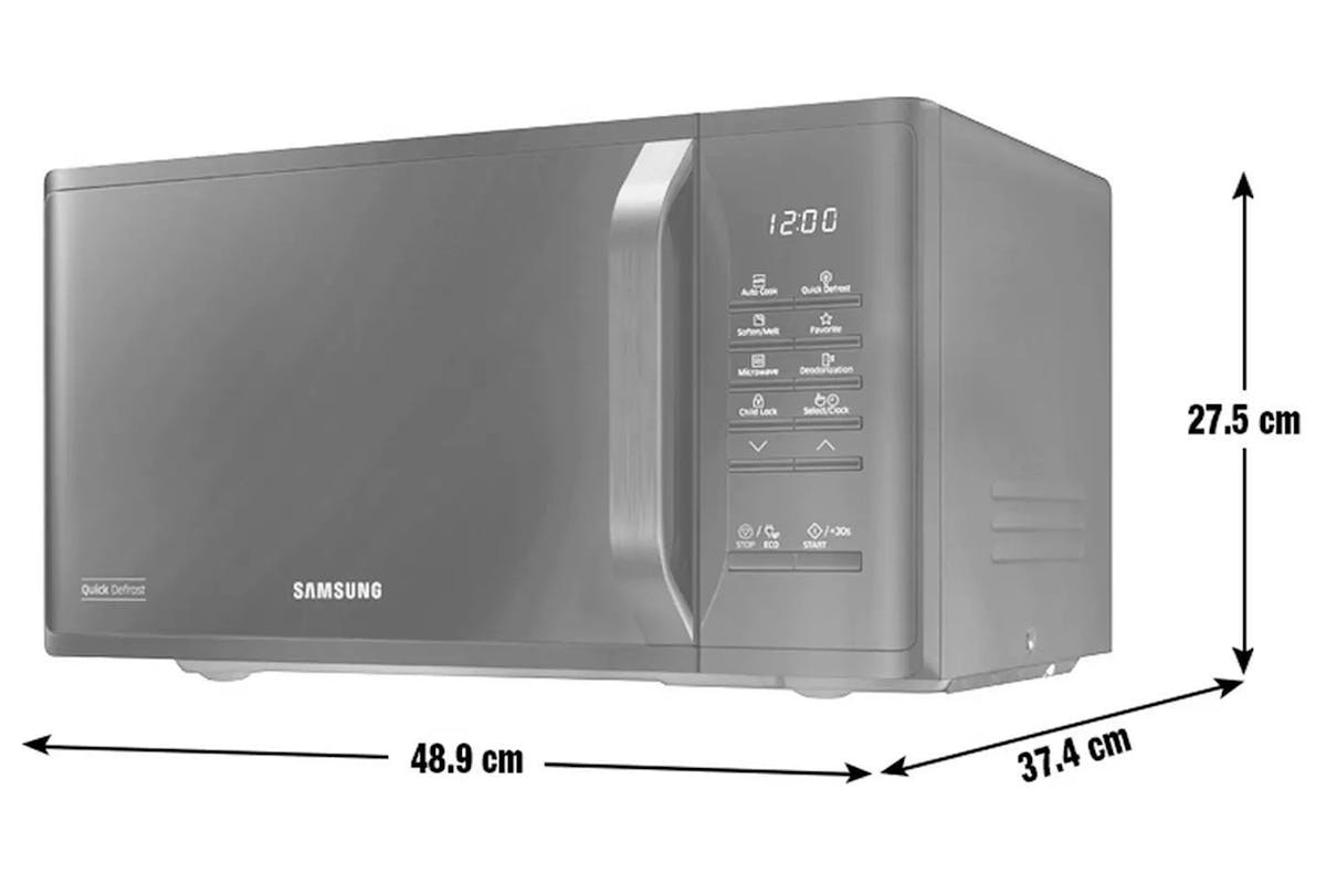 Samsung 23L 800W Freestanding Microwave Oven | MS23K3515AK/EU | Black-6