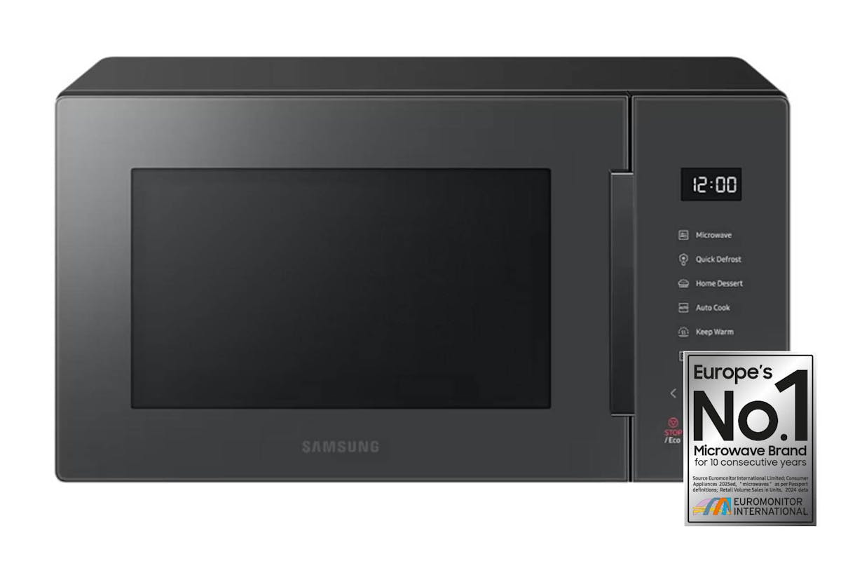 Samsung 23L Solo 800W  Microwave with Auto Cook - Clean Charcoal | MS23T5018AC-2