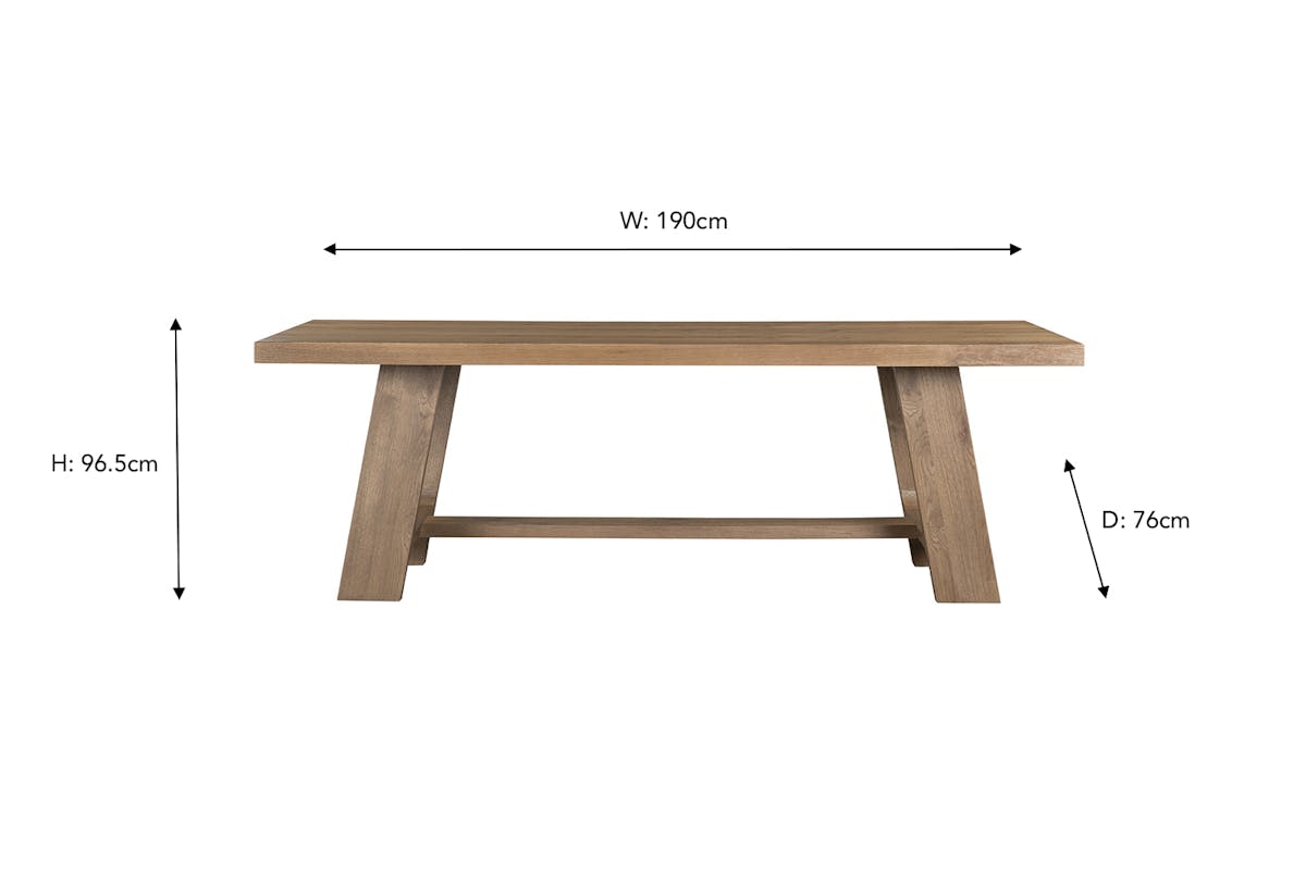 Walter Dining Table | 190 cm | Natural-3