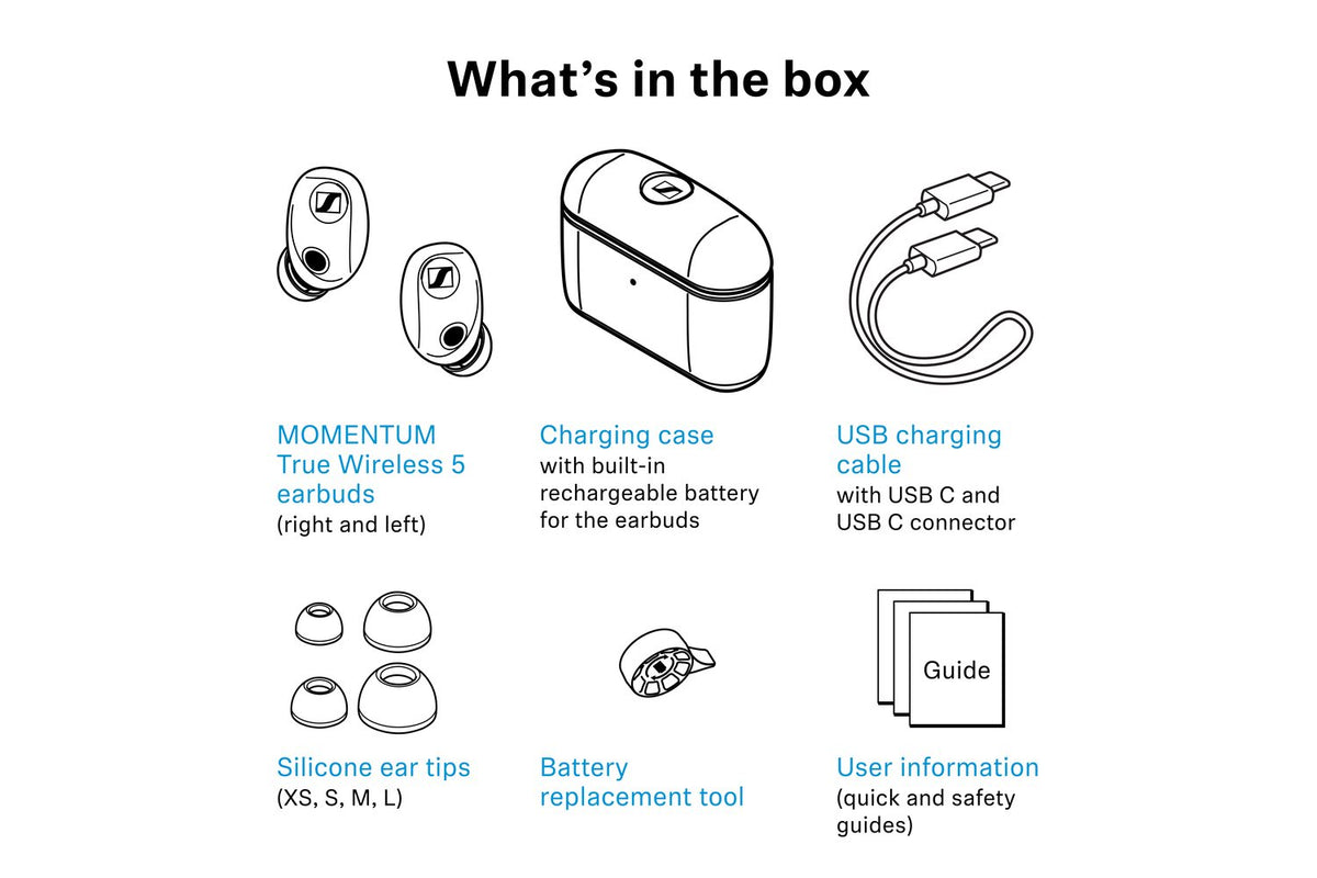 Sennheiser MOMENTUM True Wireless 5 Noise Canceling Earbuds | Denim | 800041-8