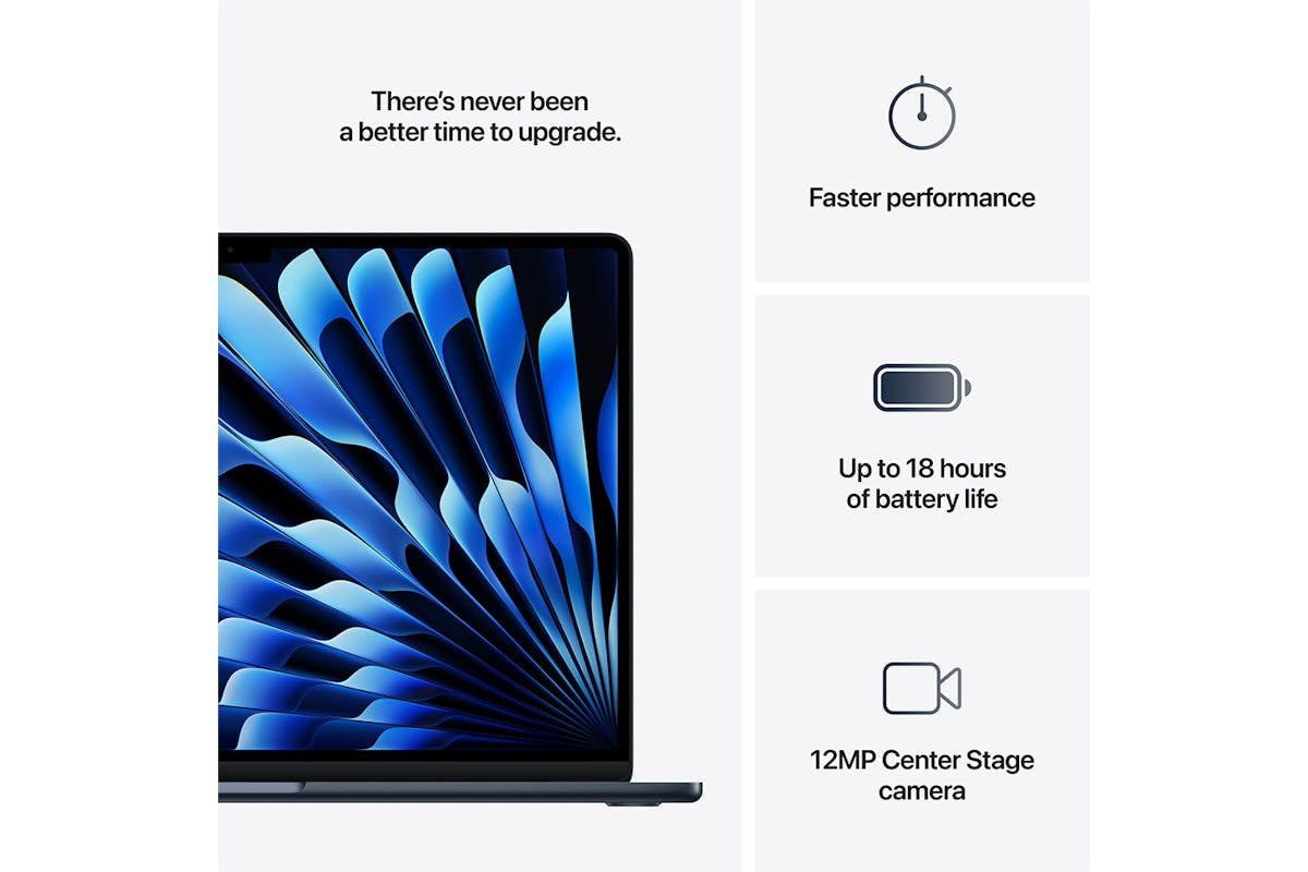 MacBook Air 15.3" | M4 | 10-Core CPU | 16GB | 256GB | Midnight (2025)-9