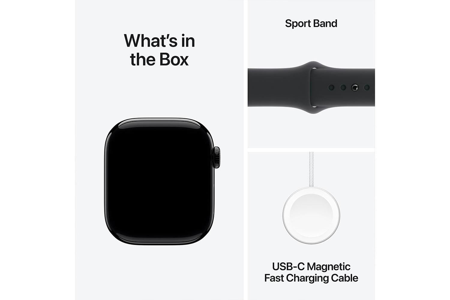 Apple Watch Series 10 | 42mm | Jet Black Aluminium Case Black Sport Band S/M-8