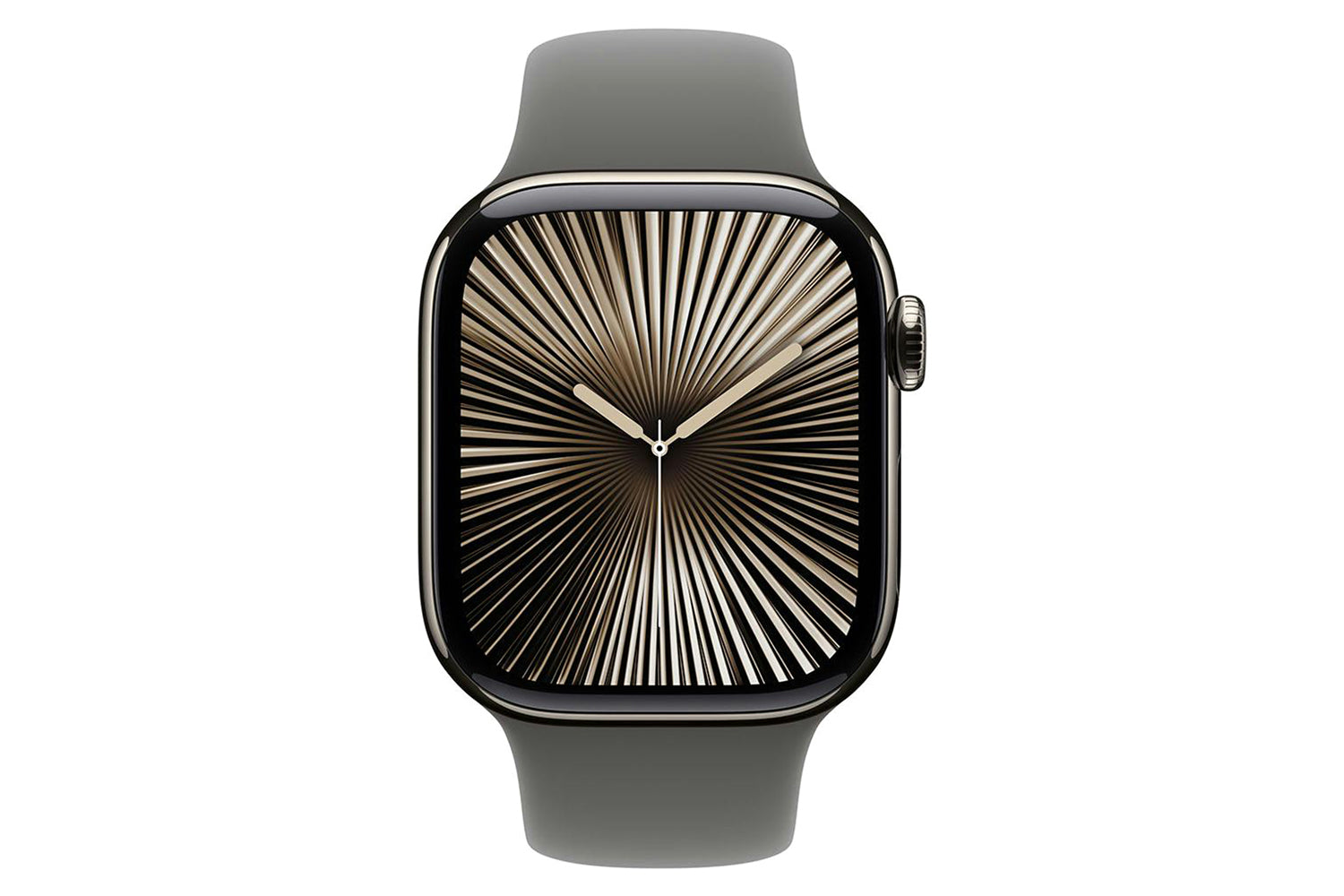 Apple Watch Series 10 GPS + Cellular | 42mm | Natural Titanium Case with Stone Grey Sport Band S/M-2