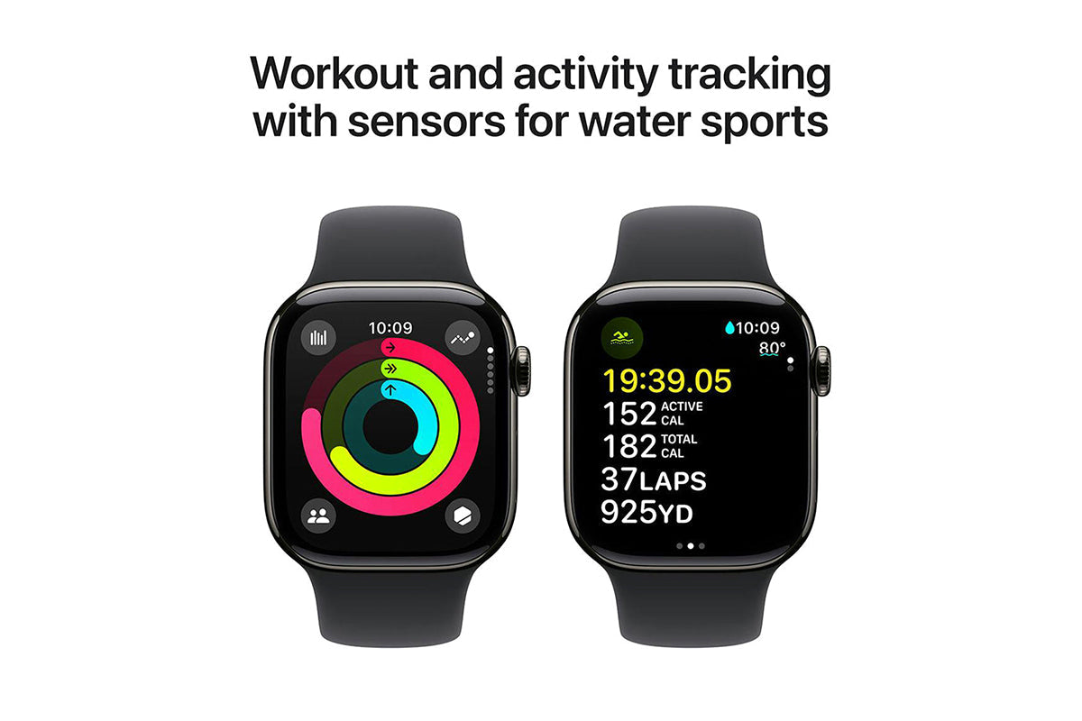 Apple Watch Series 10 GPS + Cellular | 42mm | Slate Titanium Case with Black Sport Band M/L-4
