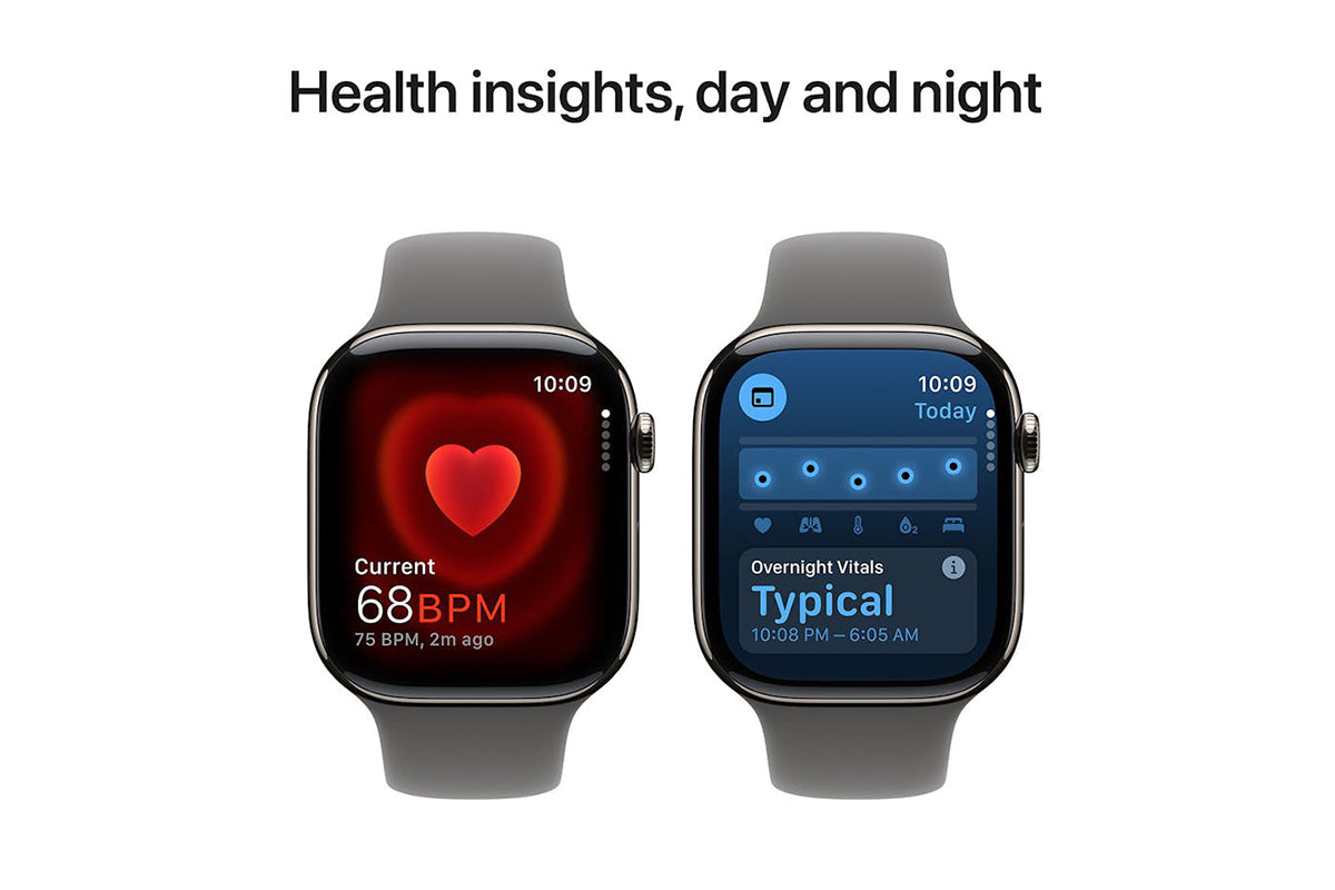 Apple Watch Series 10 GPS + Cellular | 46mm | Natural Titanium Case with Stone Grey Sport Band S/M-5