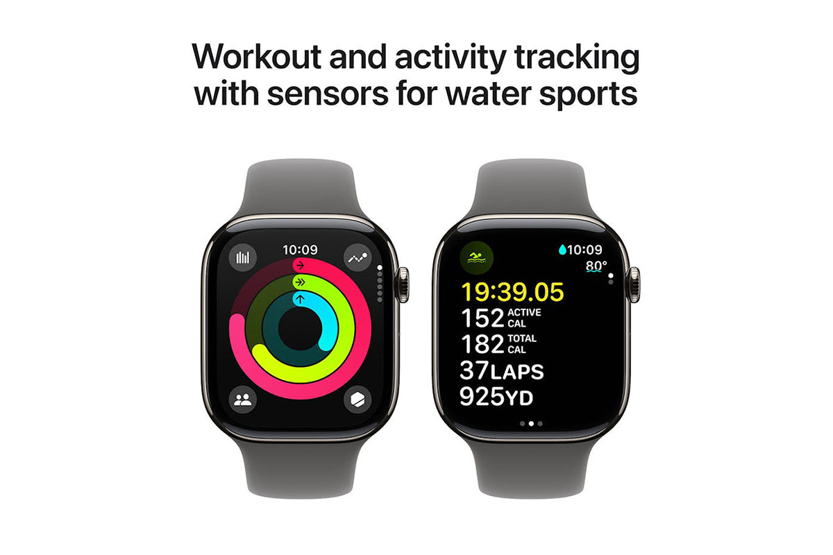 Apple Watch Series 10 GPS + Cellular | 46mm | Natural Titanium Case with Stone Grey Sport Band M/L-4