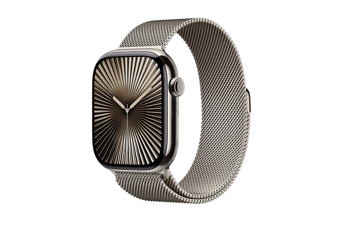 Apple Watch Series 10 GPS + Cellular | 46mm | Natural Titanium Case with Natural Milanese Loop M/L