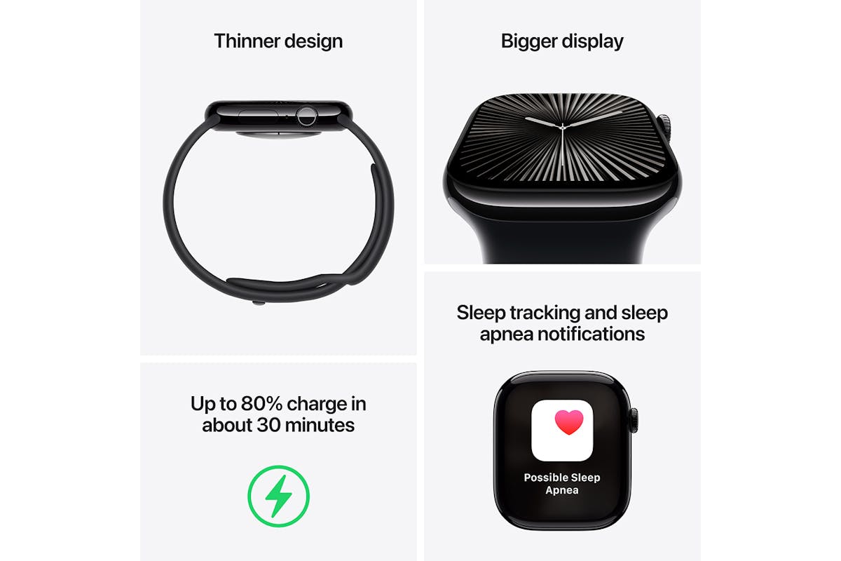 Apple Watch Series 10 GPS + Cellular | 46mm | Natural Titanium Case with Natural Milanese Loop M/L-3