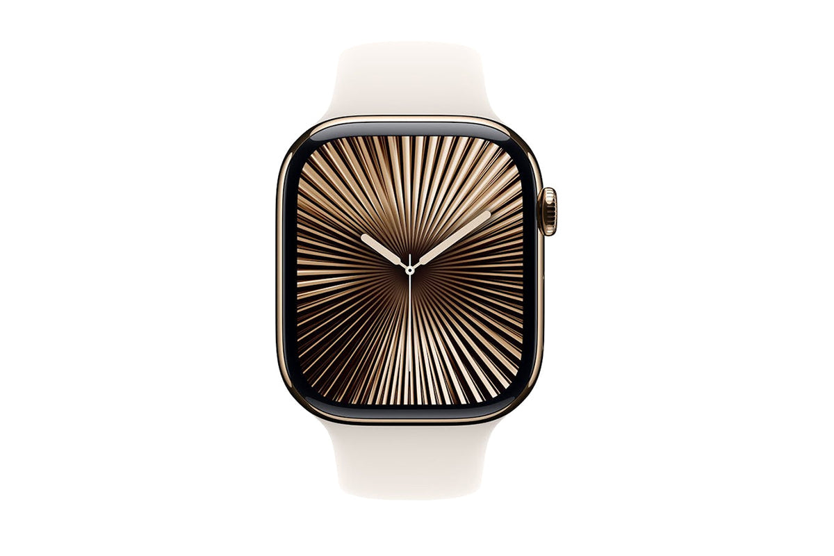 Apple Watch Series 10 GPS + Cellular | 46mm | Gold Titanium Case with Starlight Sport Band S/M-2