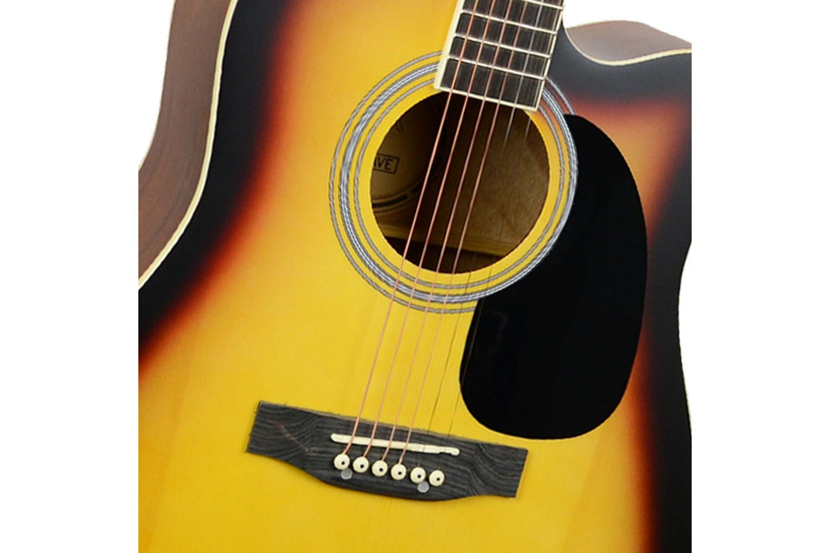 Mx Cutaway Electro Acoustic Guitar Pack - Sunburst-7