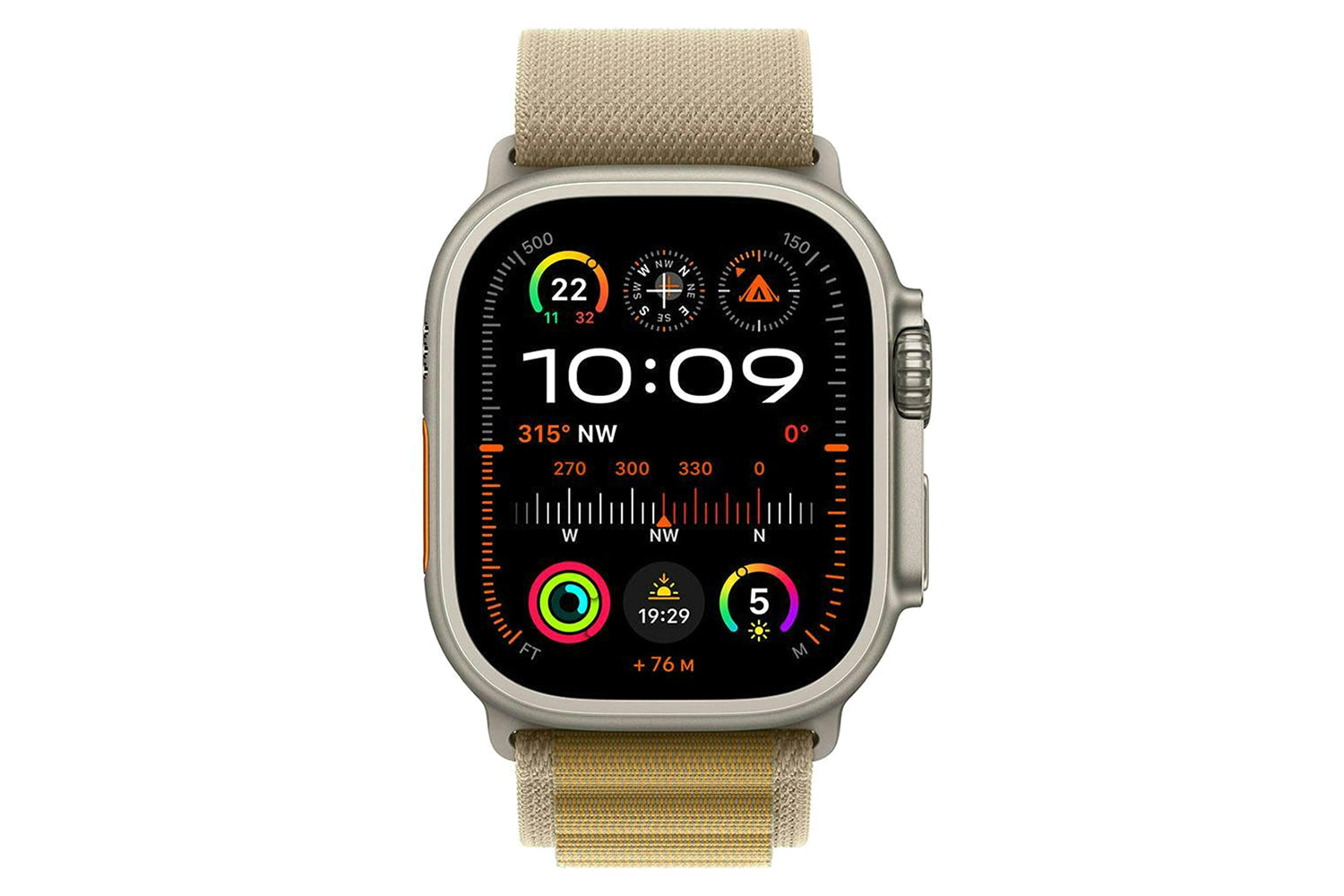 Apple Watch Ultra 2 GPS + Cellular | 49mm | Natural Titanium Case with Tan Alpine Loop Large-2