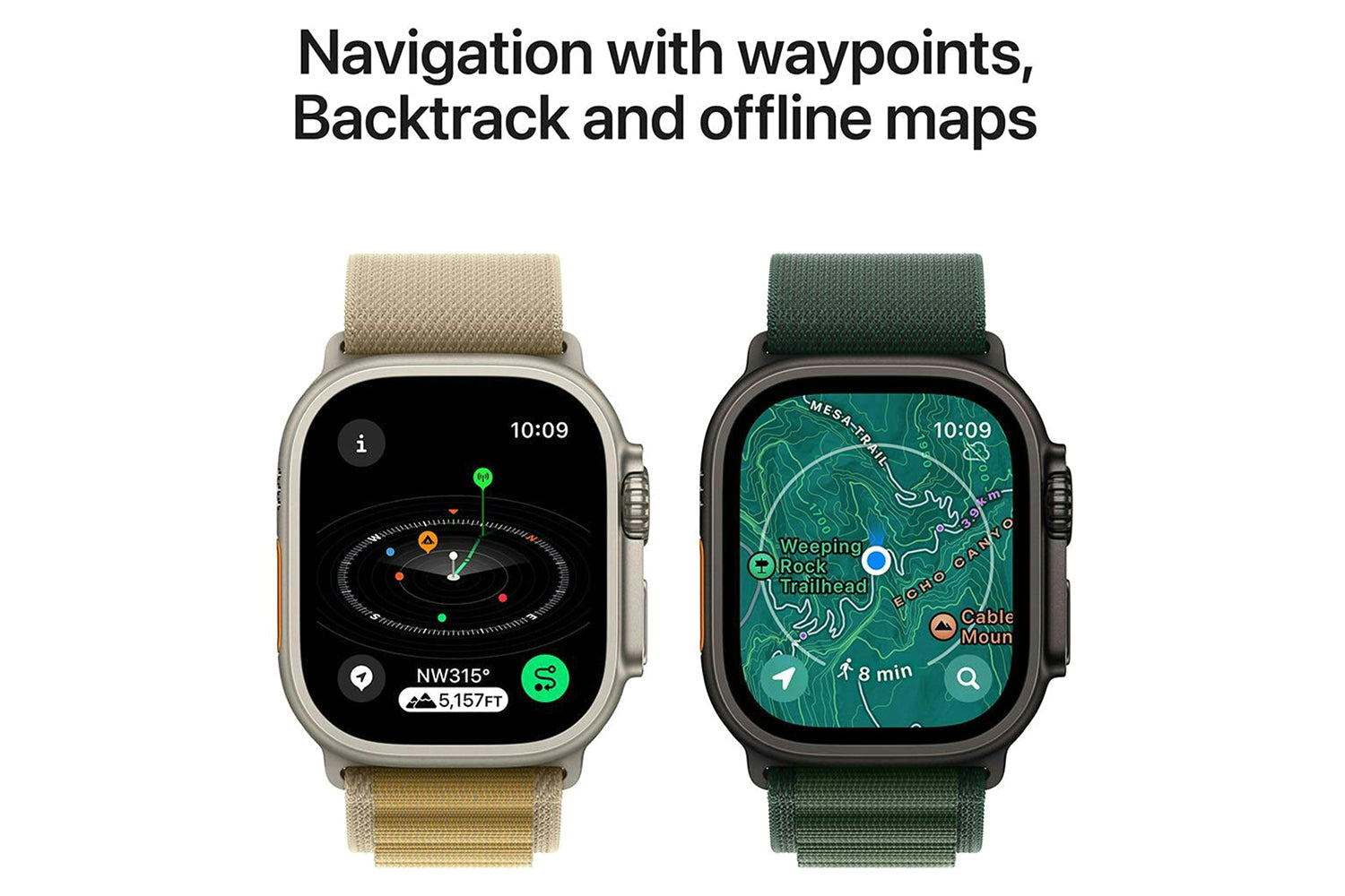 Apple Watch Ultra 2 GPS + Cellular | 49mm | Natural Titanium Case with Tan Alpine Loop Large-6