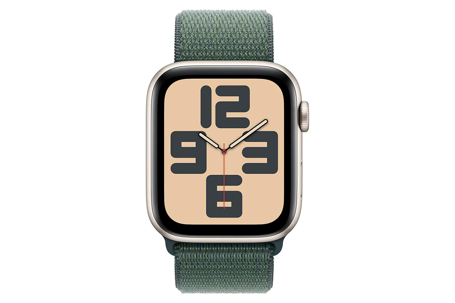 Apple Watch SE GPS + Cellular | 44mm | Starlight Aluminium Case with Lake Green Sport Loop-10