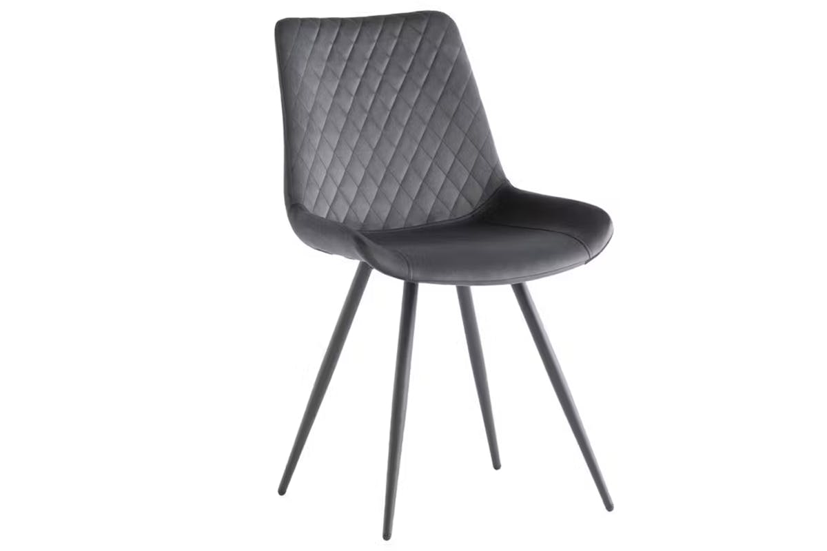 Mabel Dining Chairs | Velvet | Grey | Set of 2-2