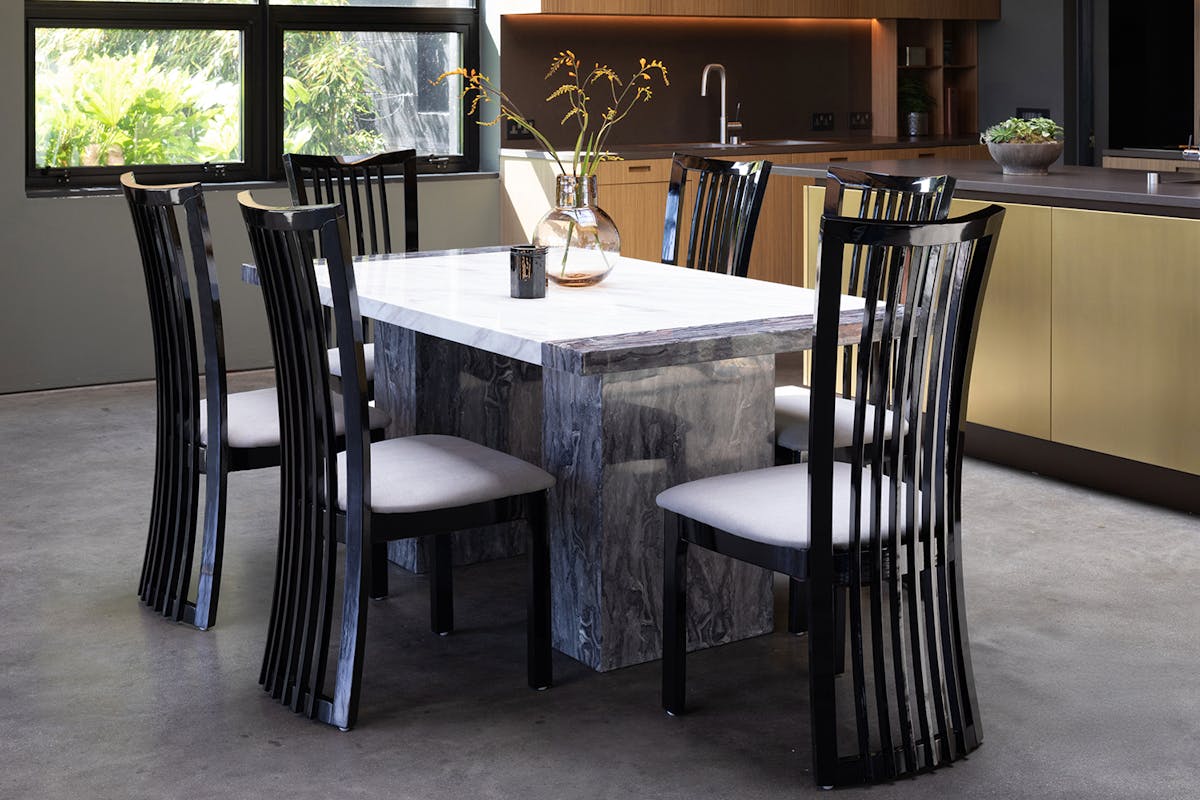Mainz Rectangular Dining Table | Grey & White-5