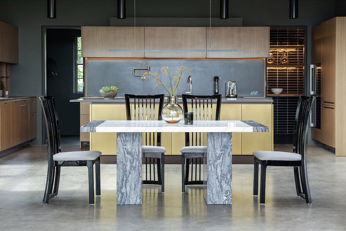 Mainz Rectangular Dining Table | Grey & White-2