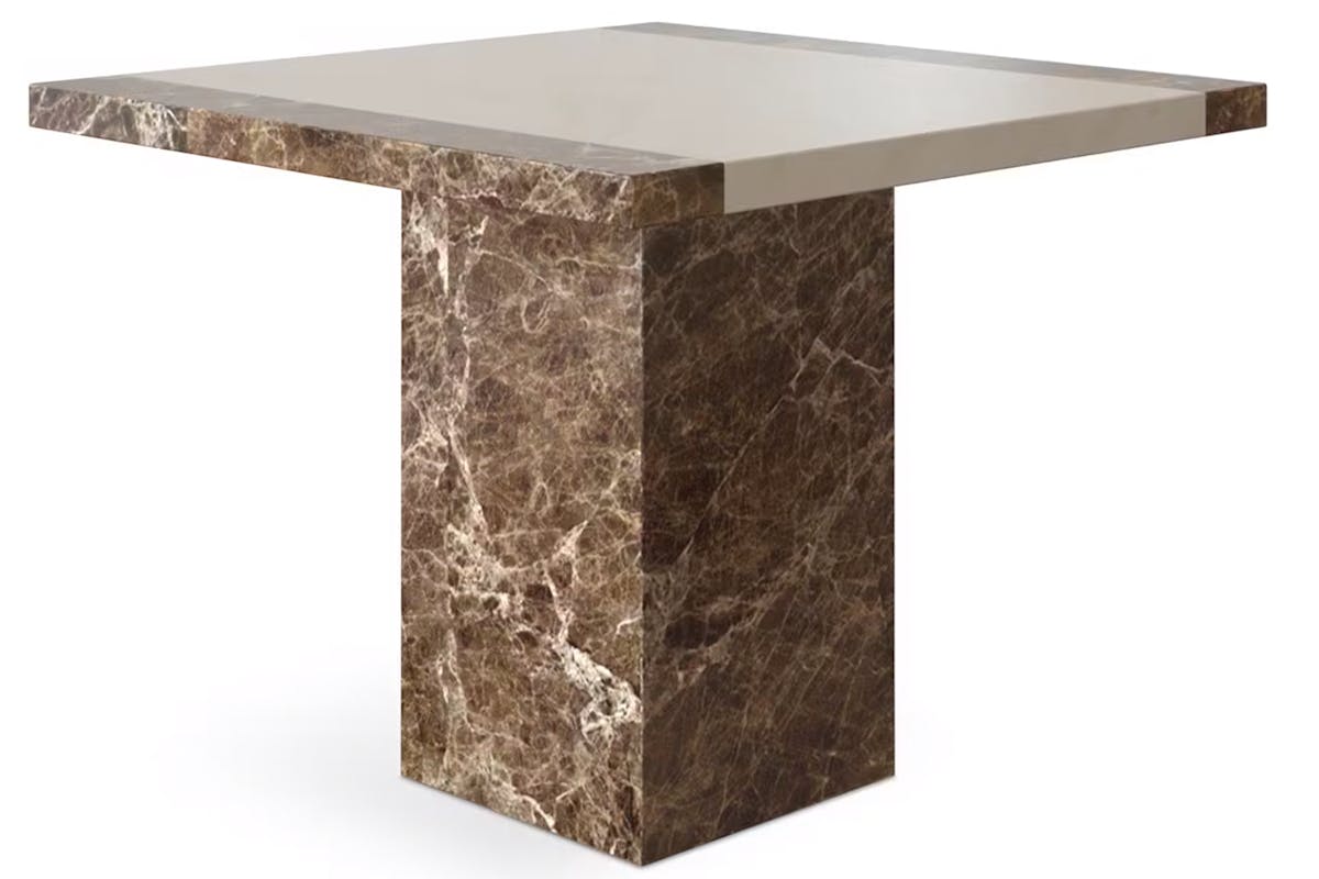 Mainz Square Dining Table | Cream & Brown-2