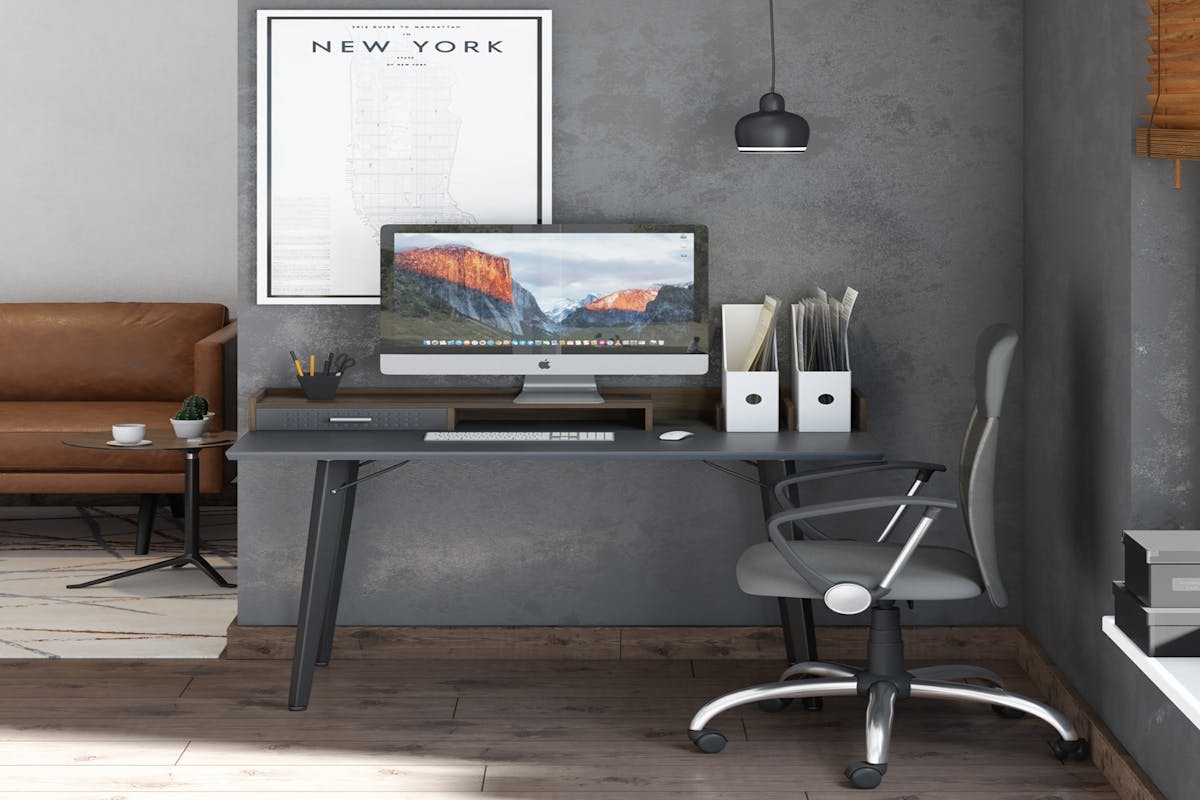 Dorel Memphis Desk | Grey-2