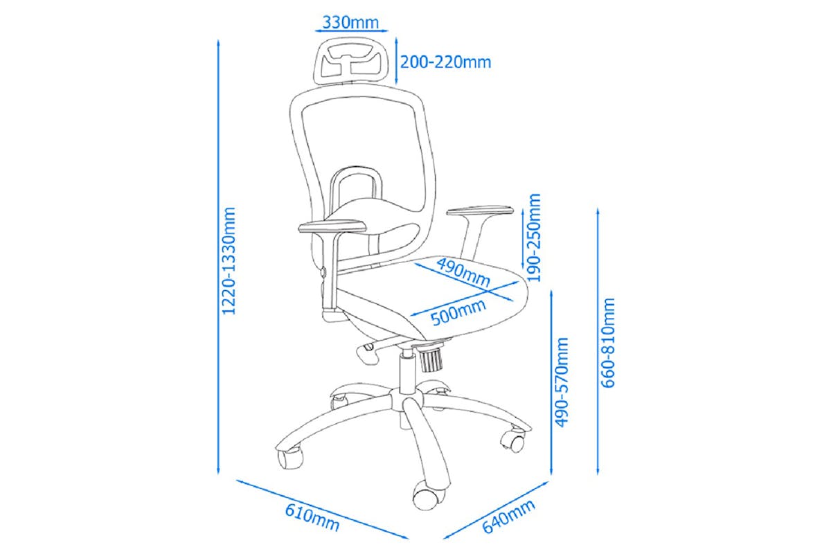 Dorel Malibu Office Chair | Grey-11