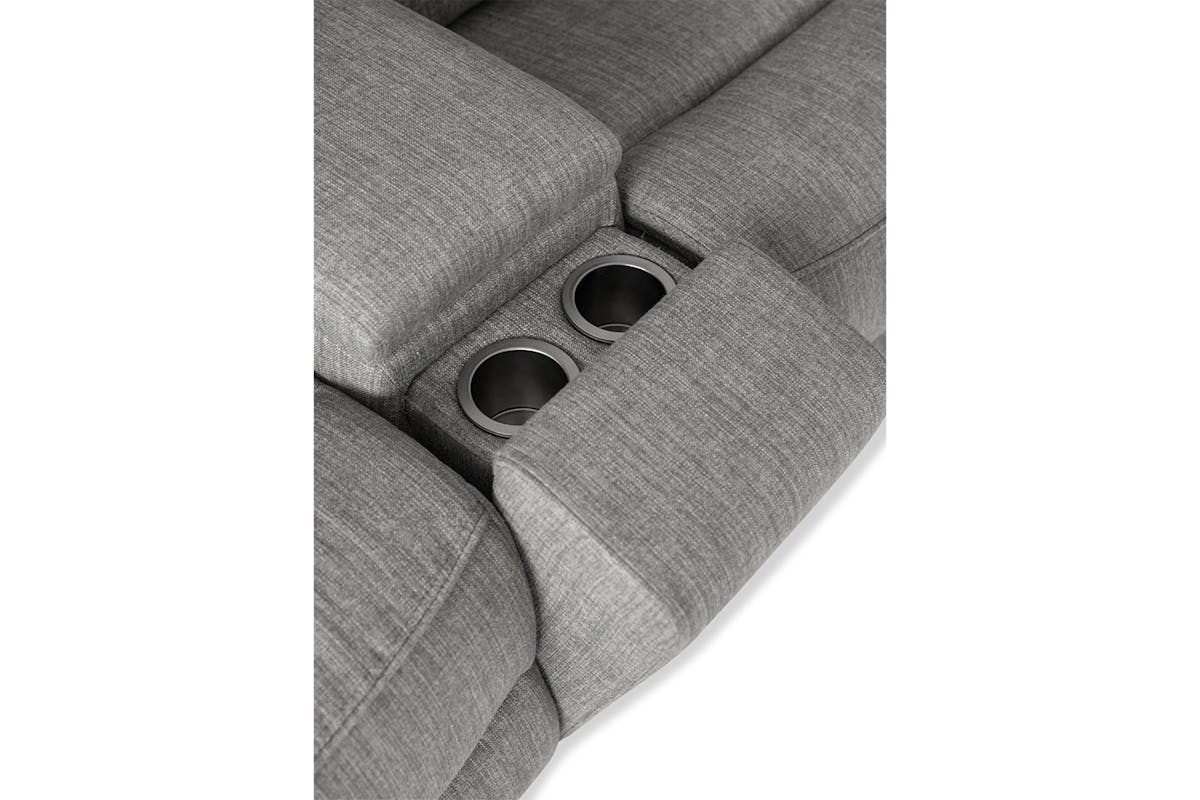 Mila Corner Sofa with Console | Power Recliner | Large | Grey-6