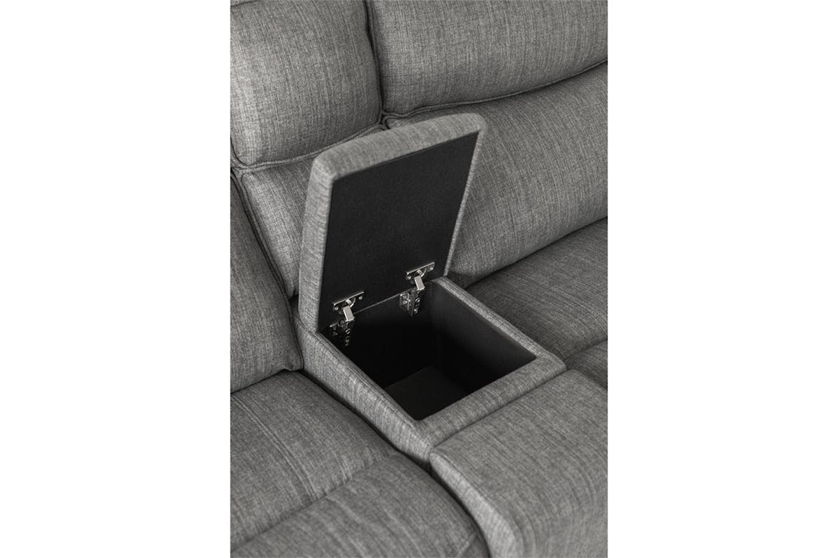 Mila Corner Sofa with Console | Power Recliner | Large | Grey-5