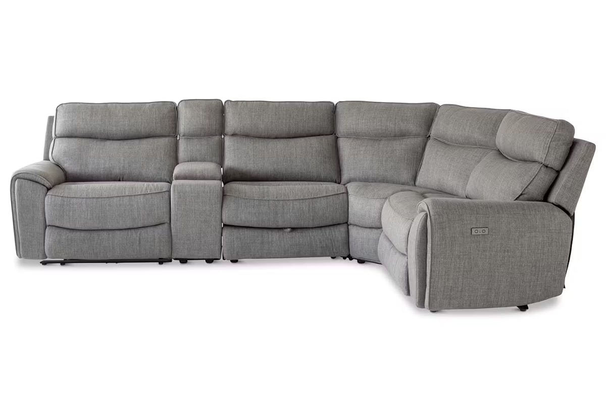Mila Corner Sofa with Console | Power Recliner | Medium | Grey-3