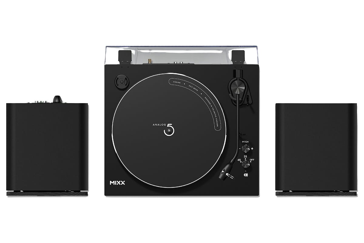 Mixx Analog System 5 Vinyl Record Player + Wireless Speakers | MAS-05-BK-488 | Black-5