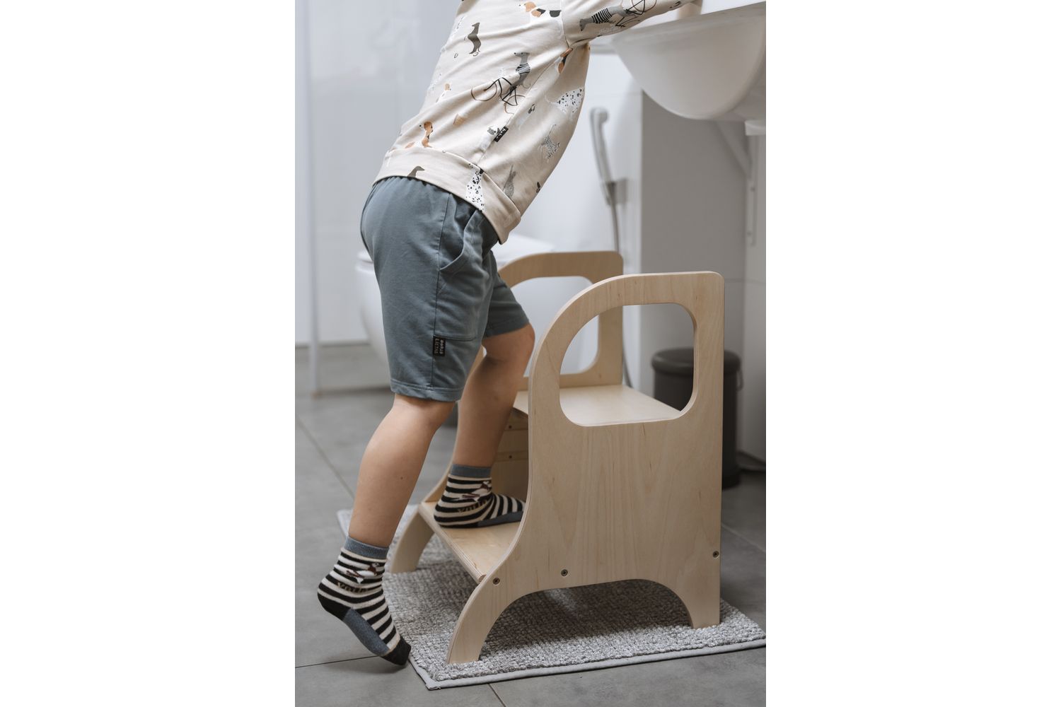 Ette Tete Adjustable Step Stool Miimo Mocha Mousse | Helper Tower | Wood | Adjustable Height-5
