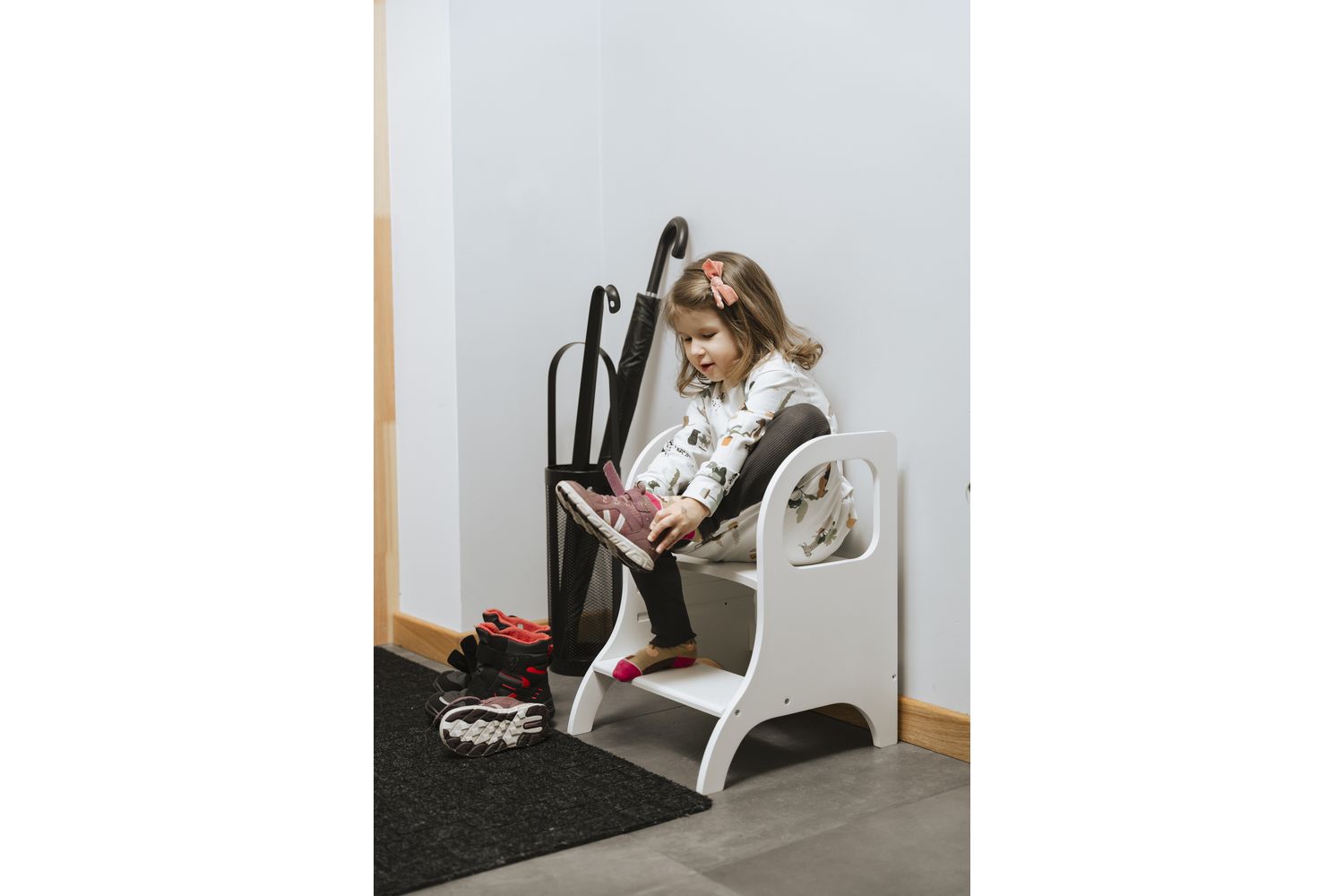 Ette Tete Adjustable Step Stool Miimo White | Helper Tower | Wood | Adjustable Height-4