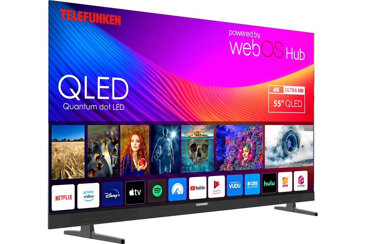 Telefunken 55" QLED 4K Soundbar WebOS Smart TV-2