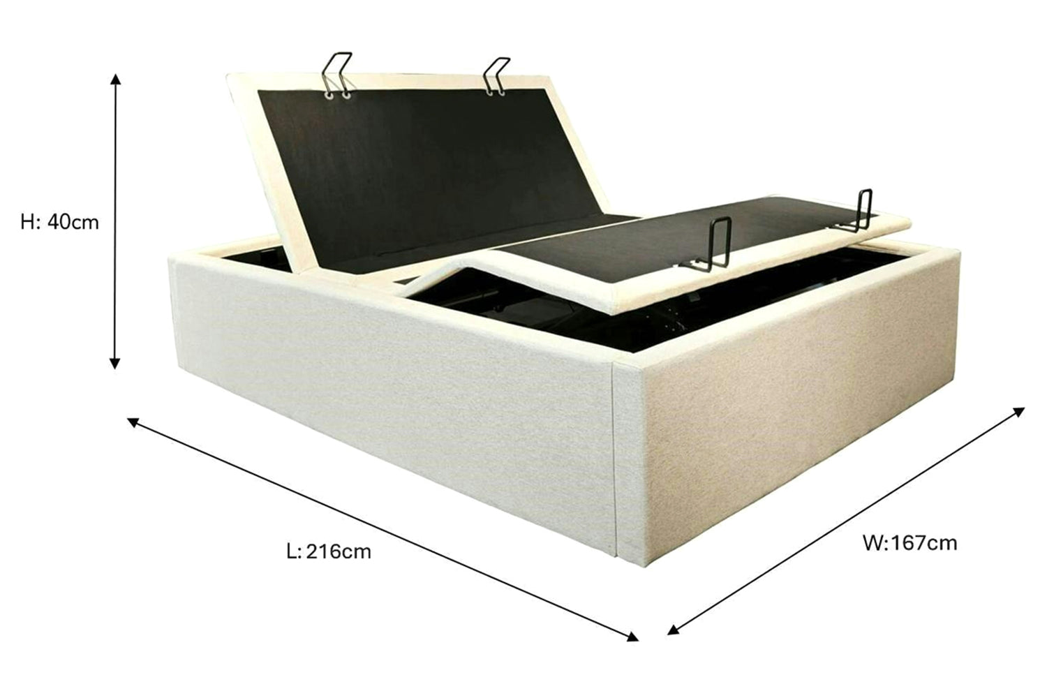 Ottoman Motion Bed N700 | King | 5ft | Beige-3