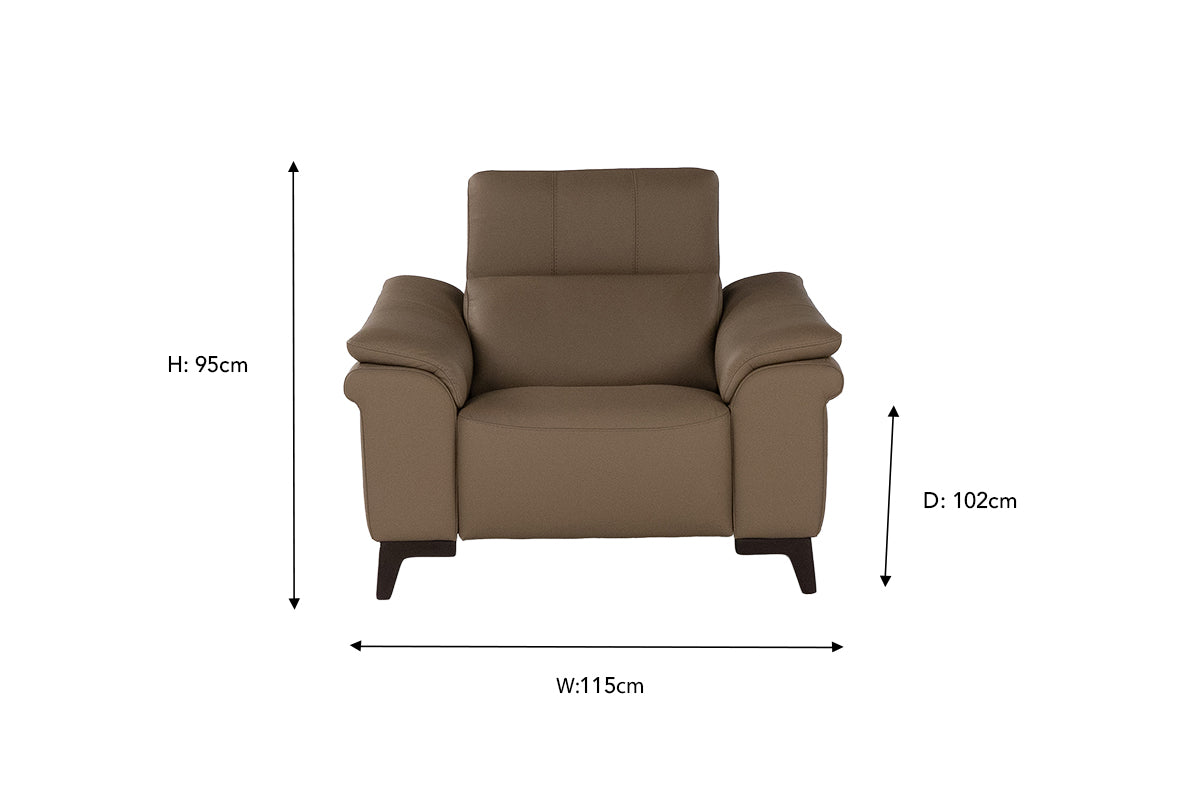 Mater Armchair | Power Recliner | Leather | Taupe-2
