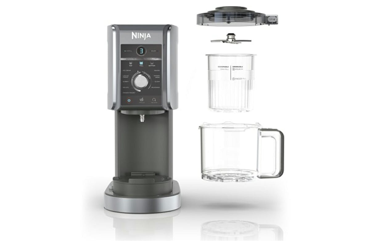Ninja CREAMi Deluxe 10-in-1 Ice Cream and Frozen Drink Maker | NC501UK | Black/Silver-3