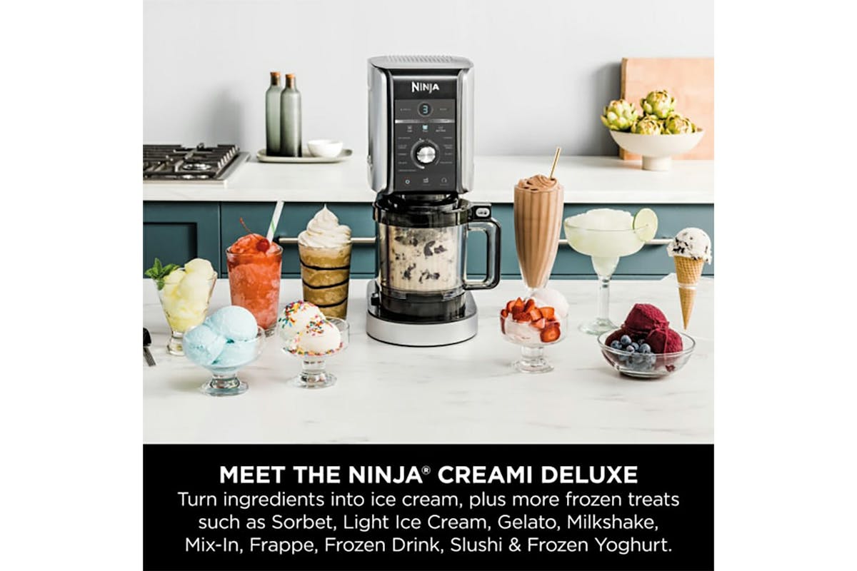 Ninja CREAMi Deluxe 10-in-1 Ice Cream and Frozen Drink Maker | NC501UK | Black/Silver-6
