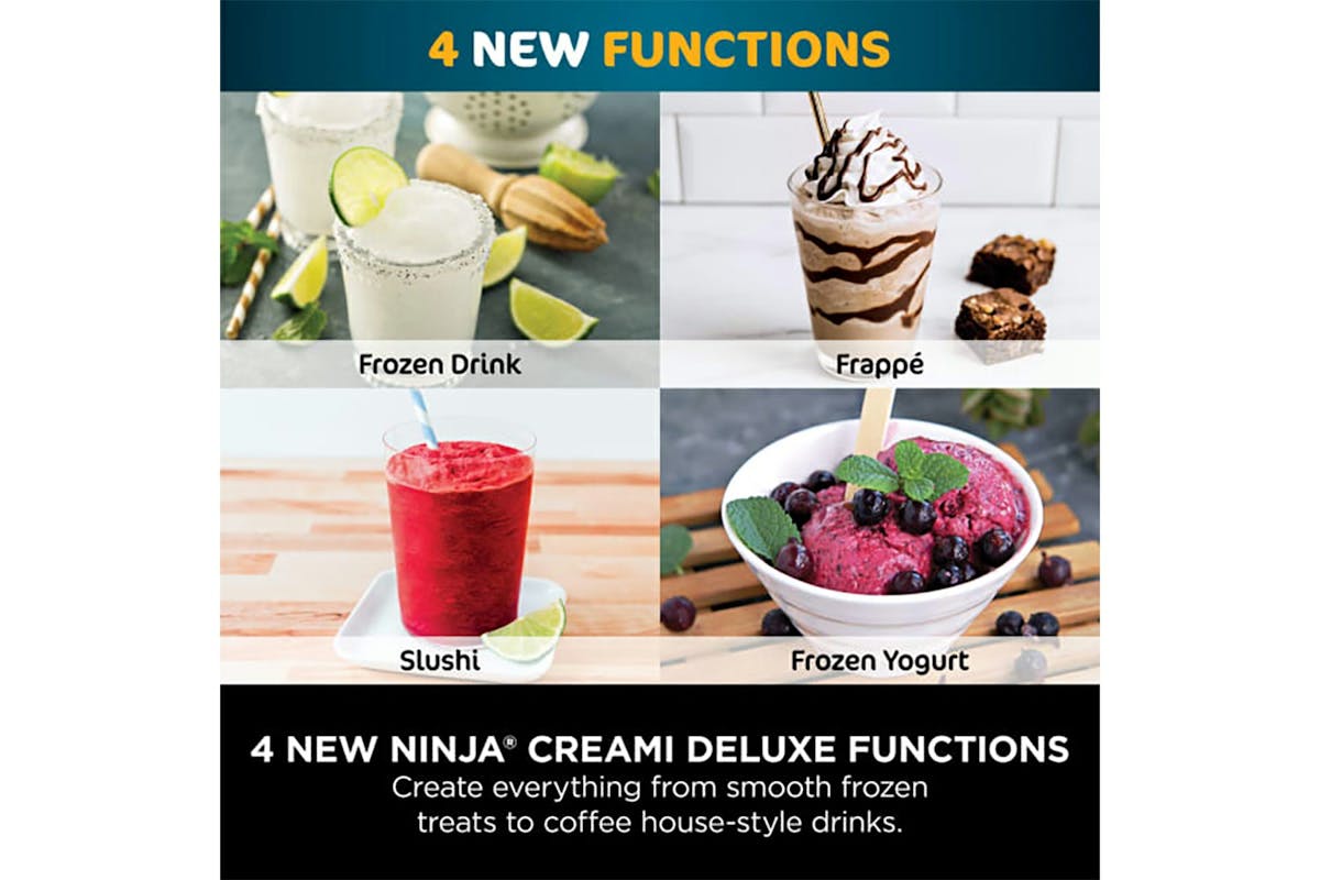 Ninja CREAMi Deluxe 10-in-1 Ice Cream and Frozen Drink Maker | NC501UK | Black/Silver-8