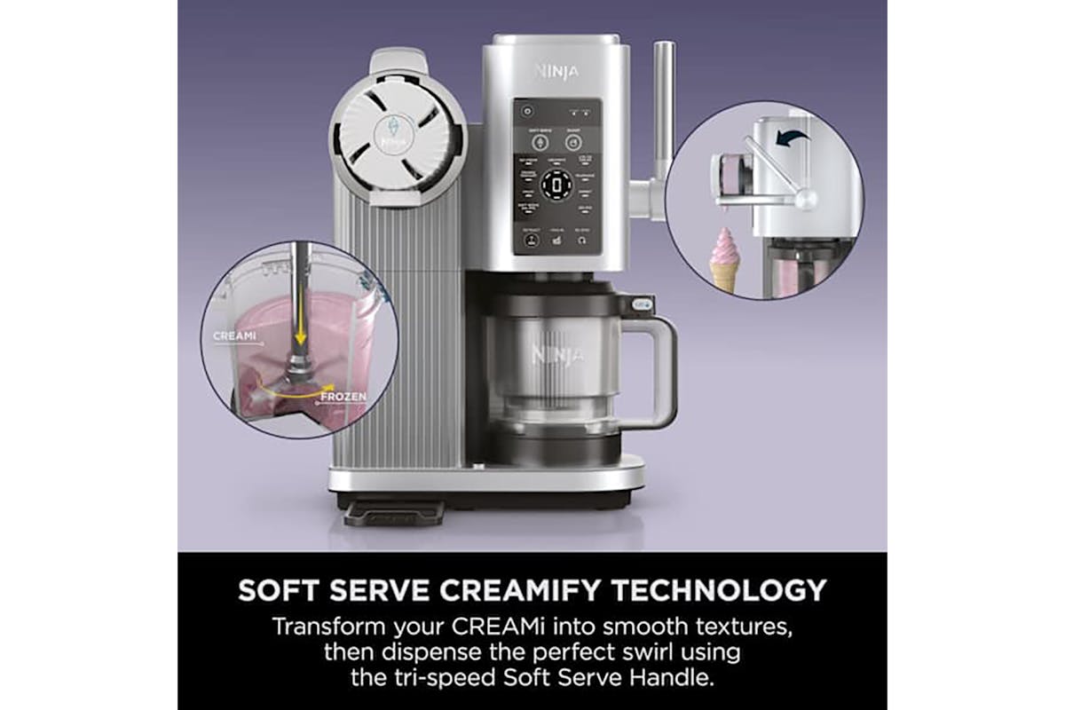 Ninja Swirl by CREAMi 13-in-1 Soft Serve & Ice Cream Maker | NC701UK | Platinum Silver-14