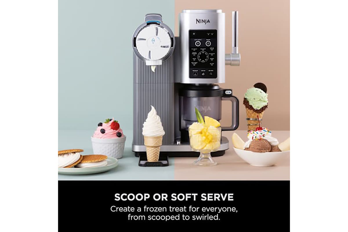 Ninja Swirl by CREAMi 13-in-1 Soft Serve & Ice Cream Maker | NC701UK | Platinum Silver-5