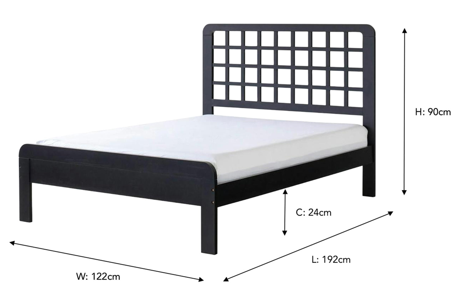 Nero Bed Frame | Small Double | 4ft | Black-3