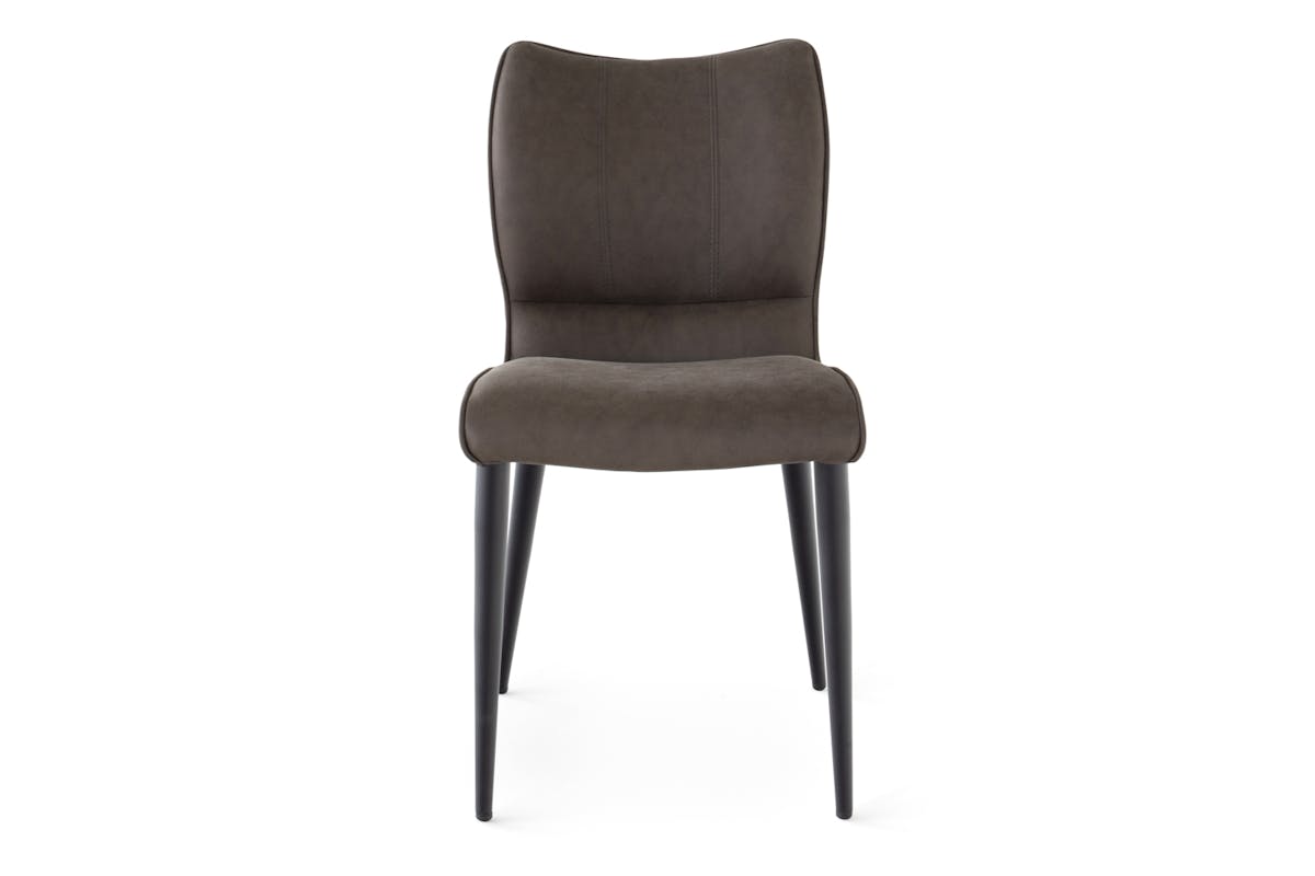 Nina Dining Chair | Faux Suede | Dark Grey