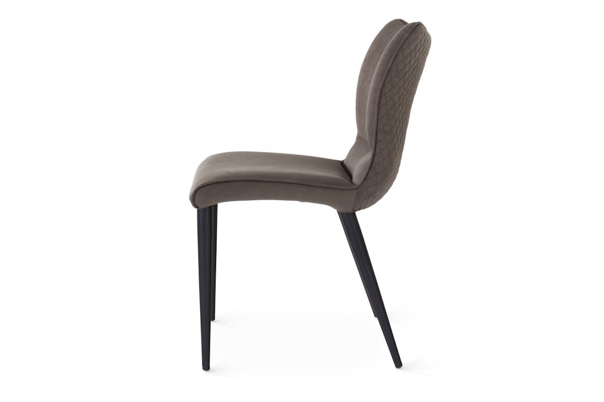 Nina Dining Chair | Faux Suede | Dark Grey-4