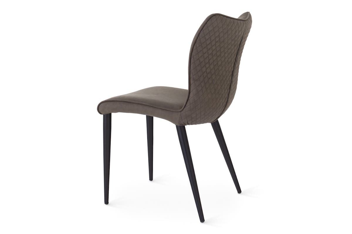 Nina Dining Chair | Faux Suede | Dark Grey-5