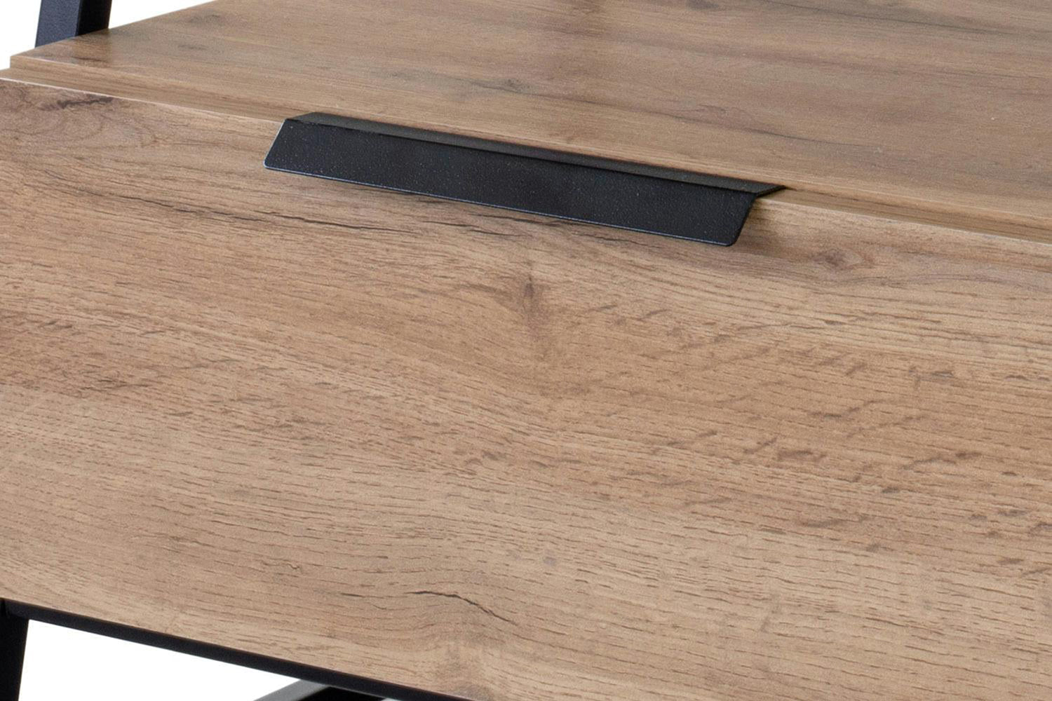 Zion Angled Bedside Table | 1 Drawer | Oak Effect-5