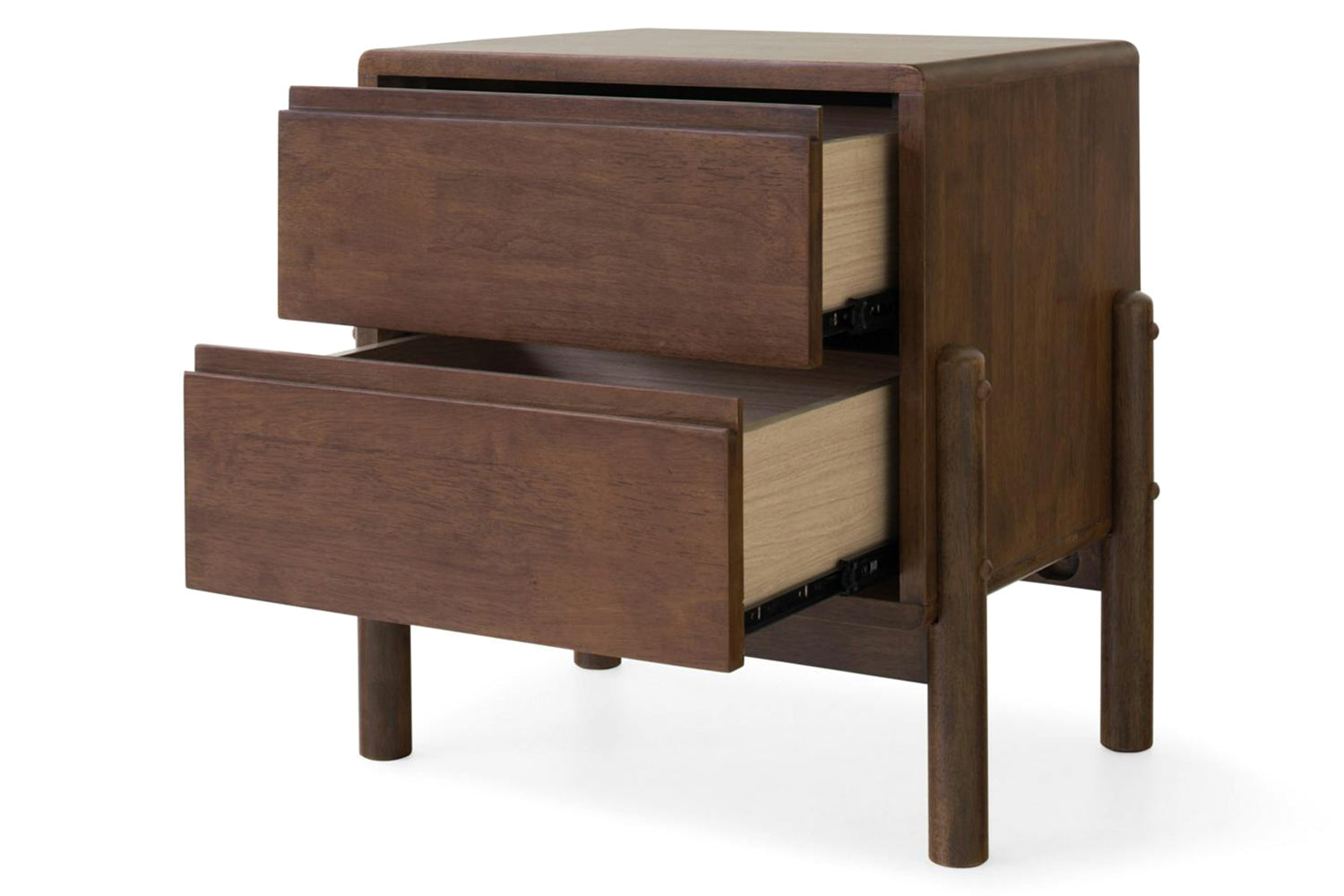 Bella Bedside Table | 2 Drawer | Deep Brown-2