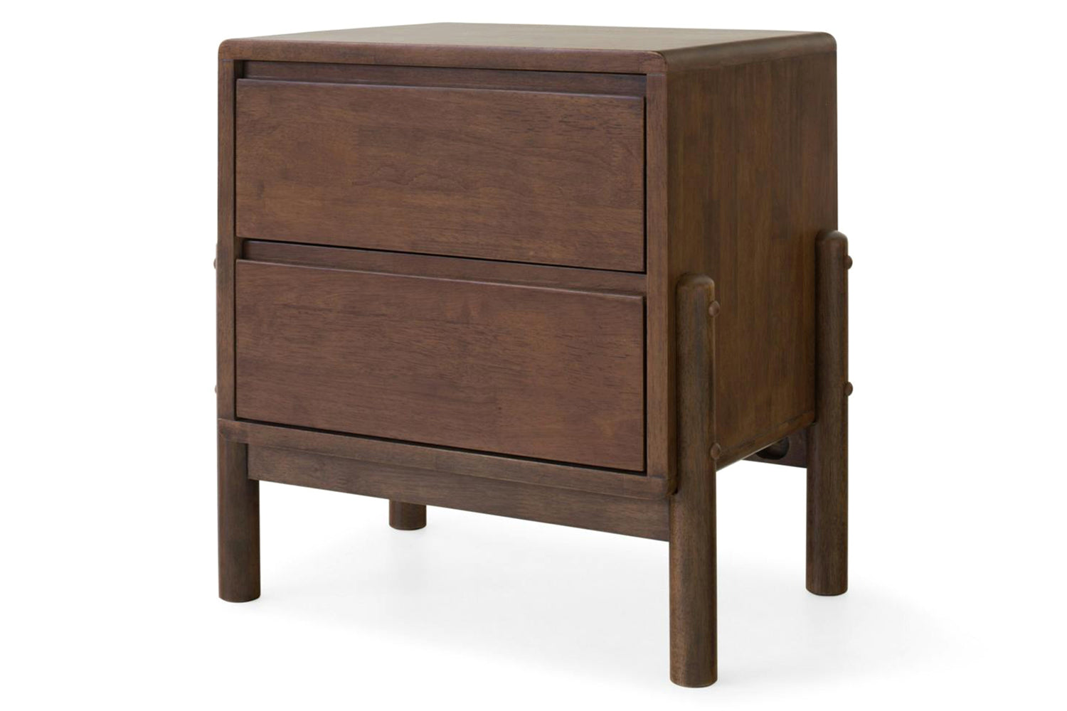 Bella Bedside Table | 2 Drawer | Deep Brown-4