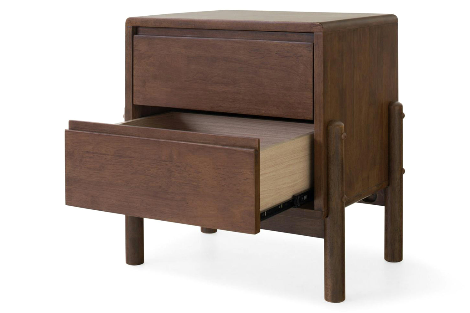 Bella Bedside Table | 2 Drawer | Deep Brown-5