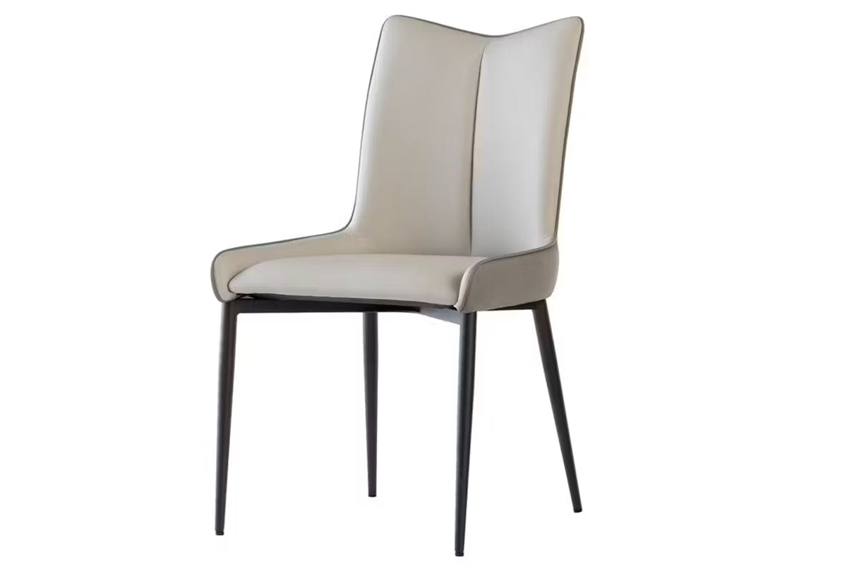 Nardo Dining Chairs | Leather | Grey | Set of 2-4