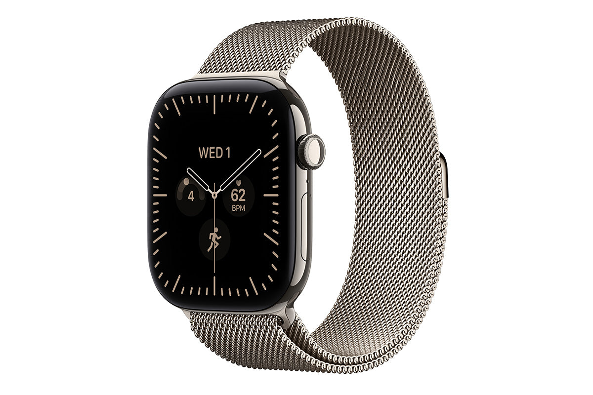 Apple Watch Series 12 | GPS + Cellular | 46mm | Natural Titanium | Natural Milanese Loop | S/M