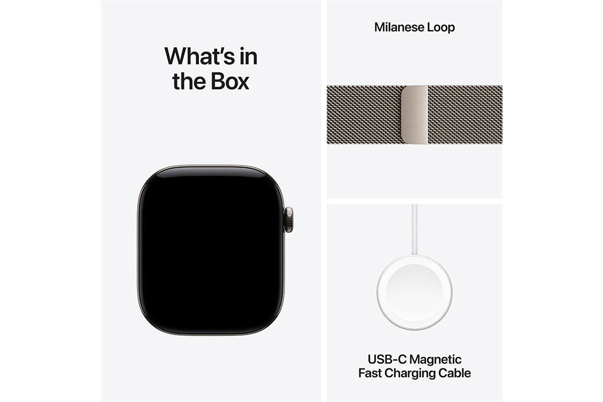 Apple Watch Series 12 | GPS + Cellular | 42mm | Natural Titanium | Natural Milanese Loop-7