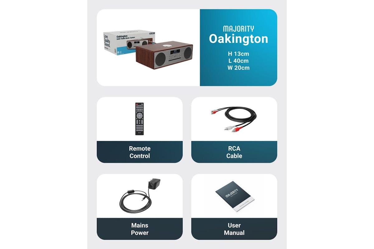 Majority Oakington Dab Radio Cd Player-10